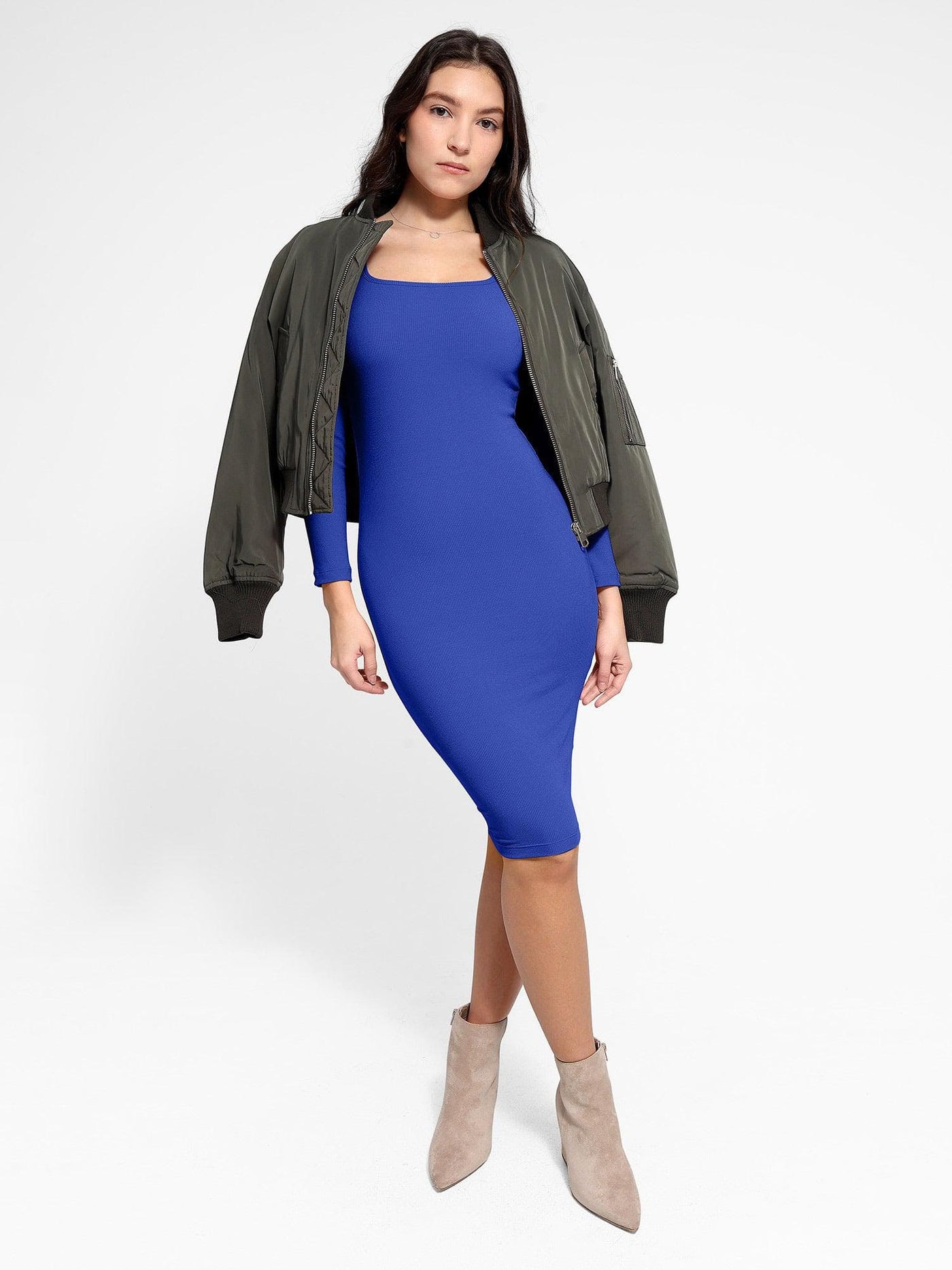 Lara - Shapewear Midikleid  mit langen Ärmeln