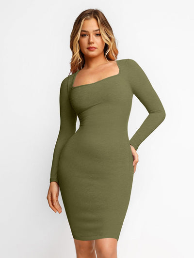 Lara - Shapewear Midikleid  mit langen Ärmeln