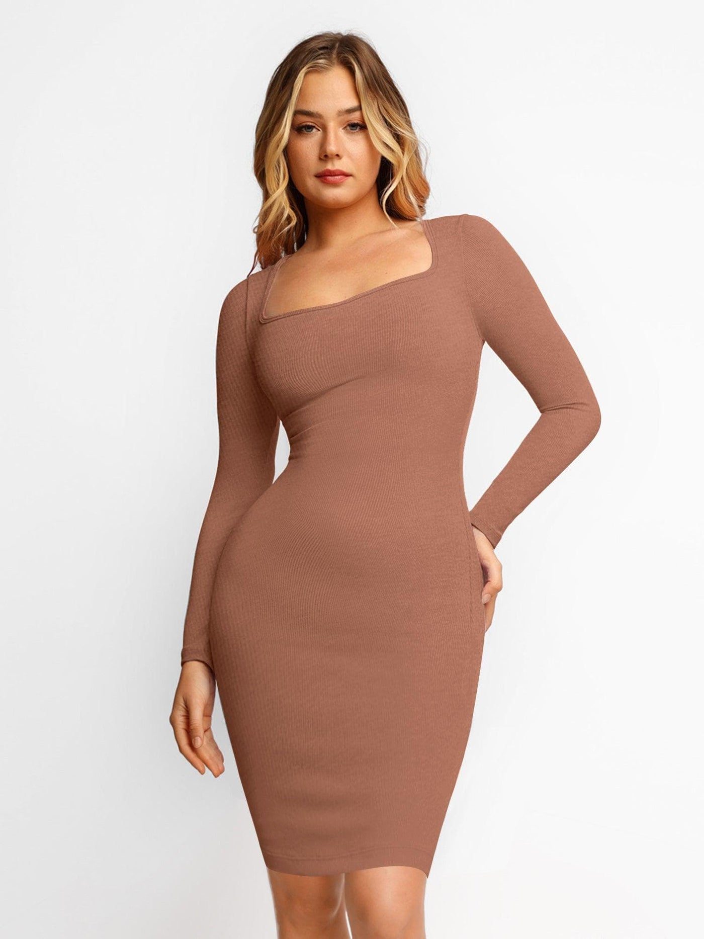 Lara - Shapewear Midikleid  mit langen Ärmeln