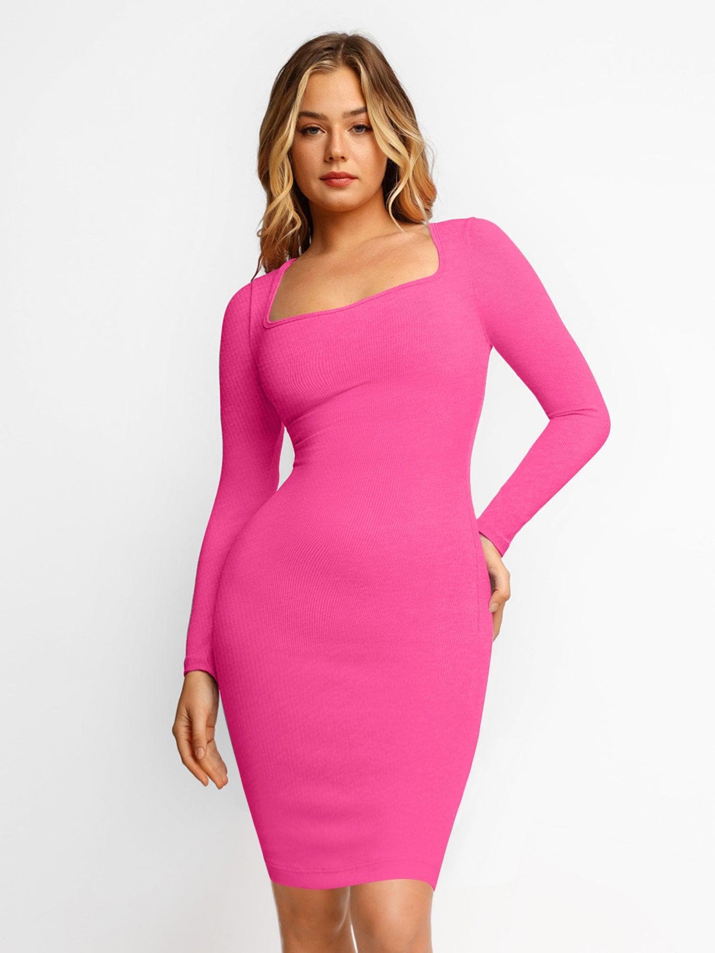 Lara - Shapewear Midikleid  mit langen Ärmeln