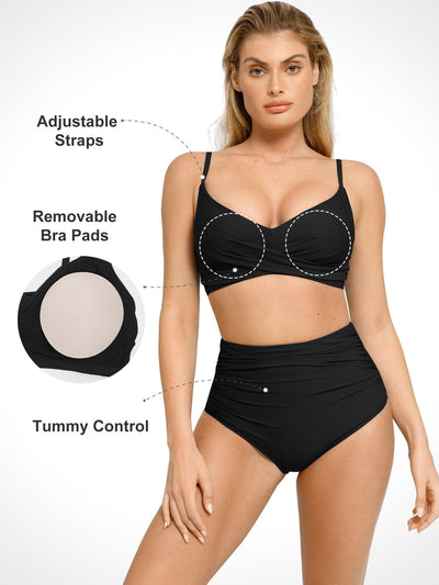 Vivienne™ Formende Raffung Bikini Set | Shapewear Bikini | Formende Bademode