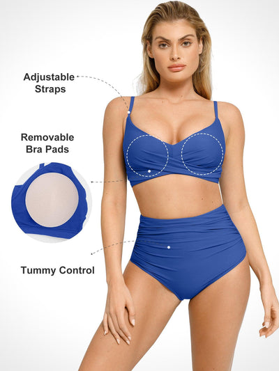 Vivienne™ Formende Raffung Bikini Set | Shapewear Bikini | Formende Bademode
