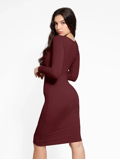 Lara - Shapewear Midikleid  mit langen Ärmeln