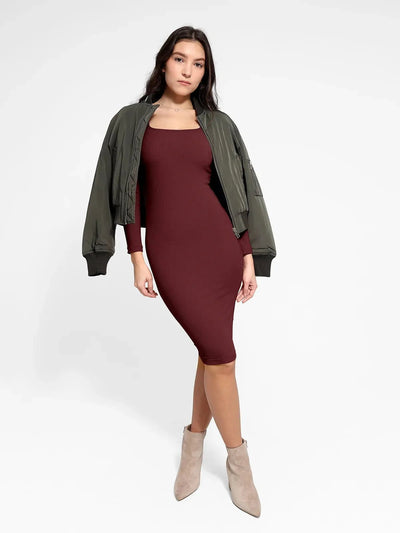Lara - Shapewear Midikleid  mit langen Ärmeln
