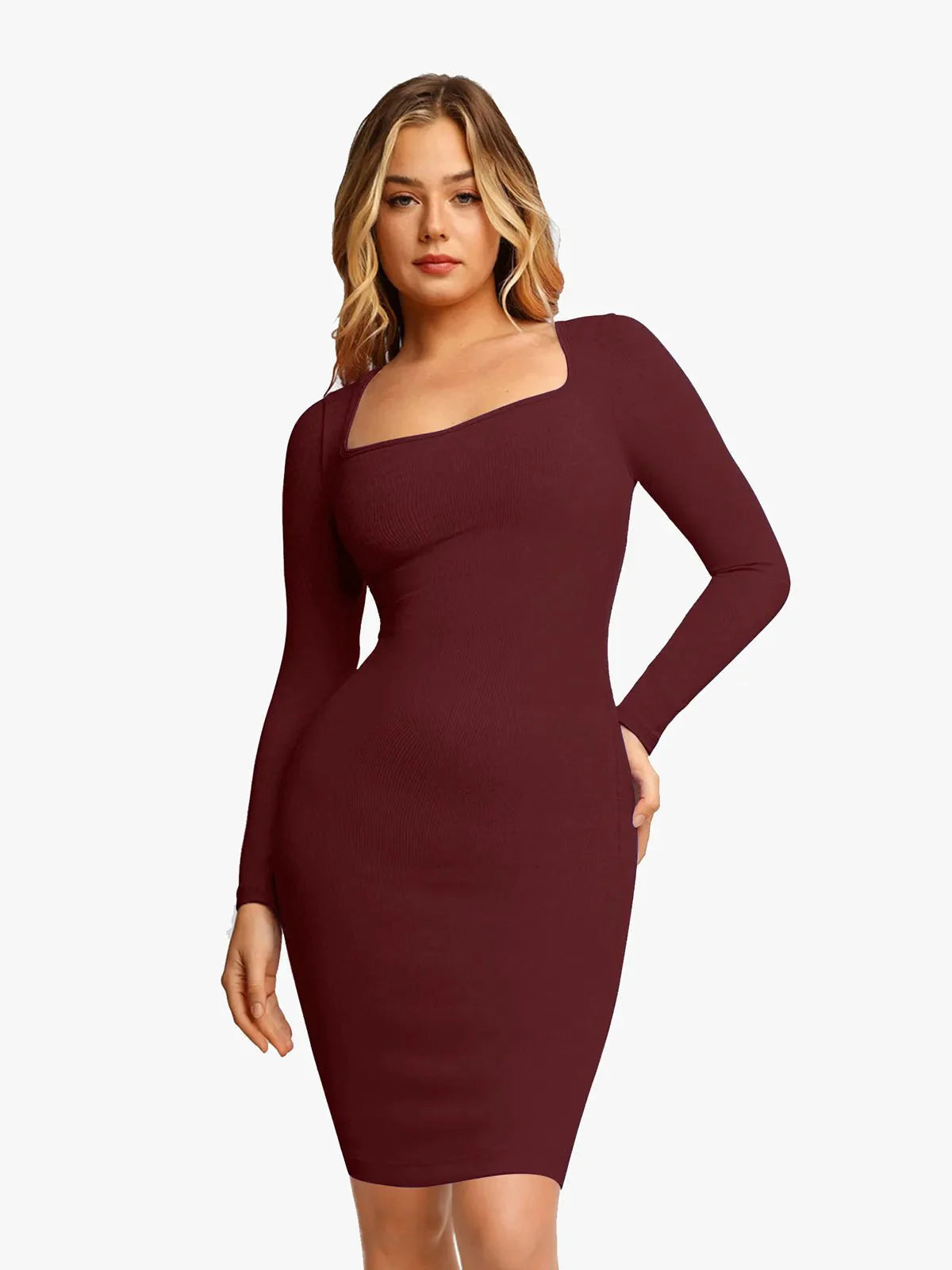 Lara - Shapewear Midikleid  mit langen Ärmeln