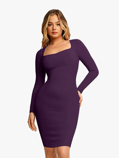 Lara - Shapewear Midikleid  mit langen Ärmeln