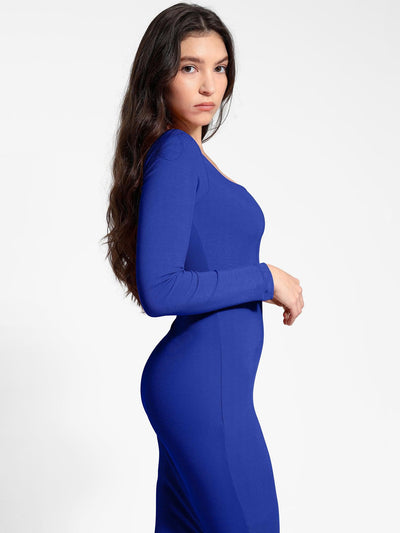 Sara - Shapewear Maxi-Kleid mit langen Ärmeln