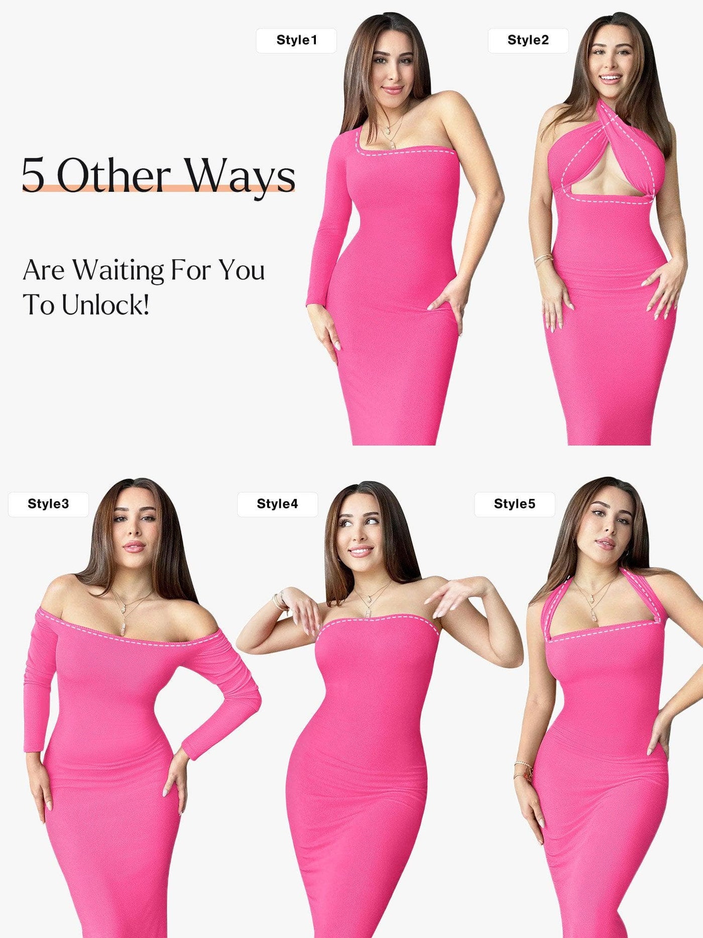 Sara - Shapewear Maxi-Kleid mit langen Ärmeln