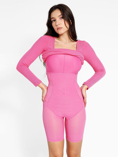 Lara - Shapewear Midikleid  mit langen Ärmeln