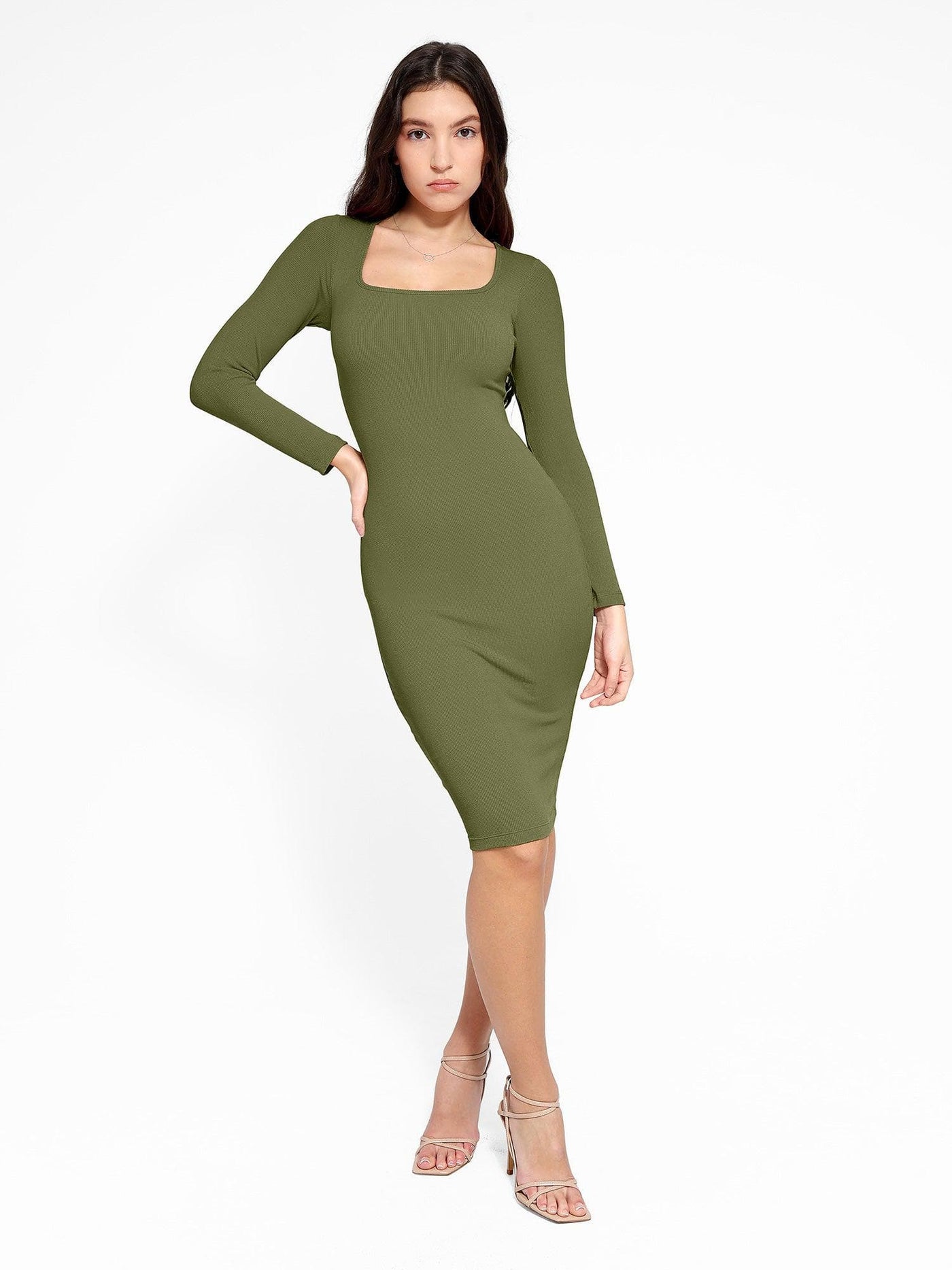 Lara - Shapewear Midikleid  mit langen Ärmeln
