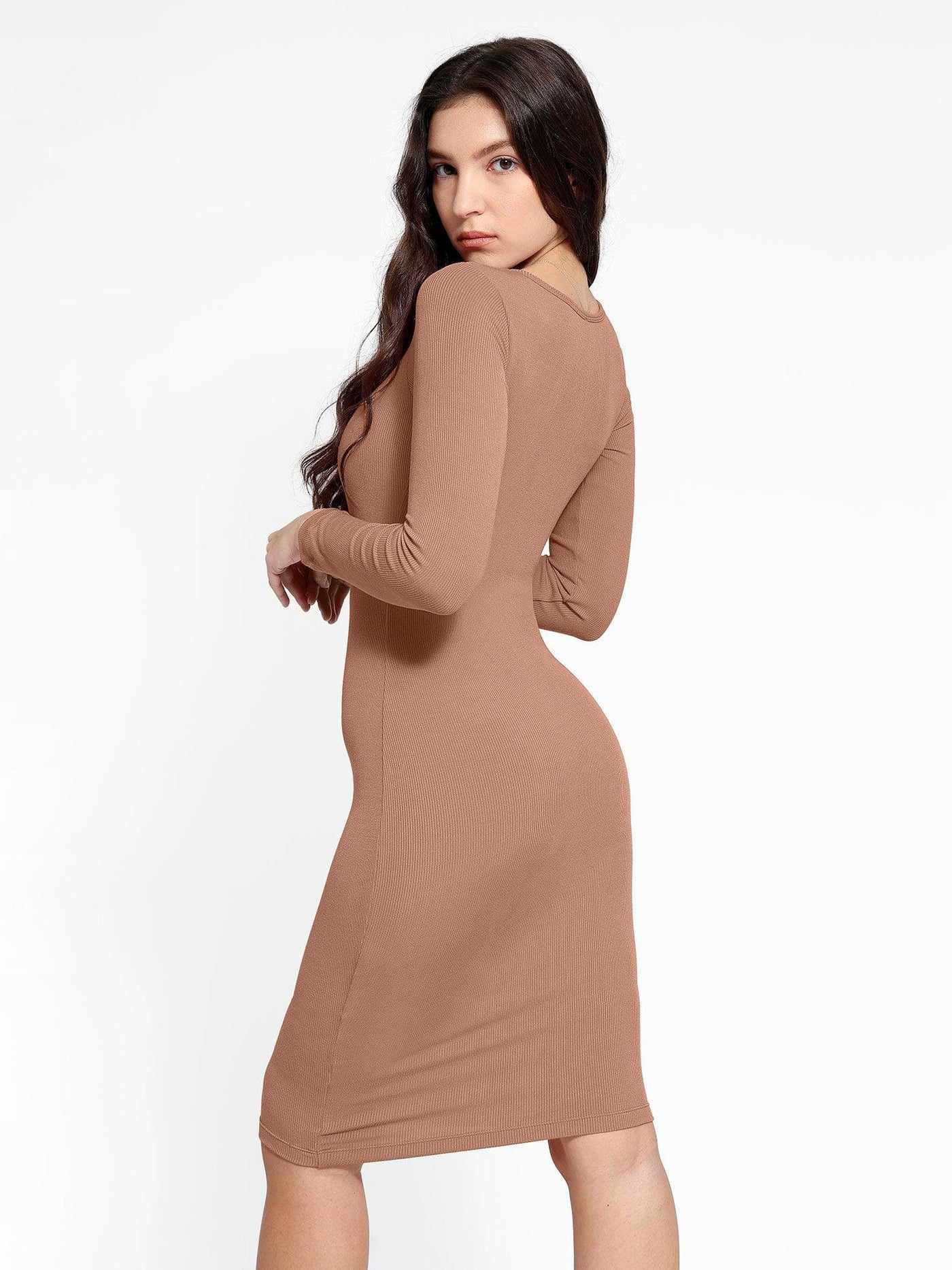 Lara - Shapewear Midikleid  mit langen Ärmeln