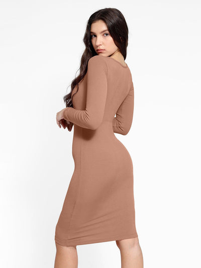 Lara - Shapewear Midikleid  mit langen Ärmeln