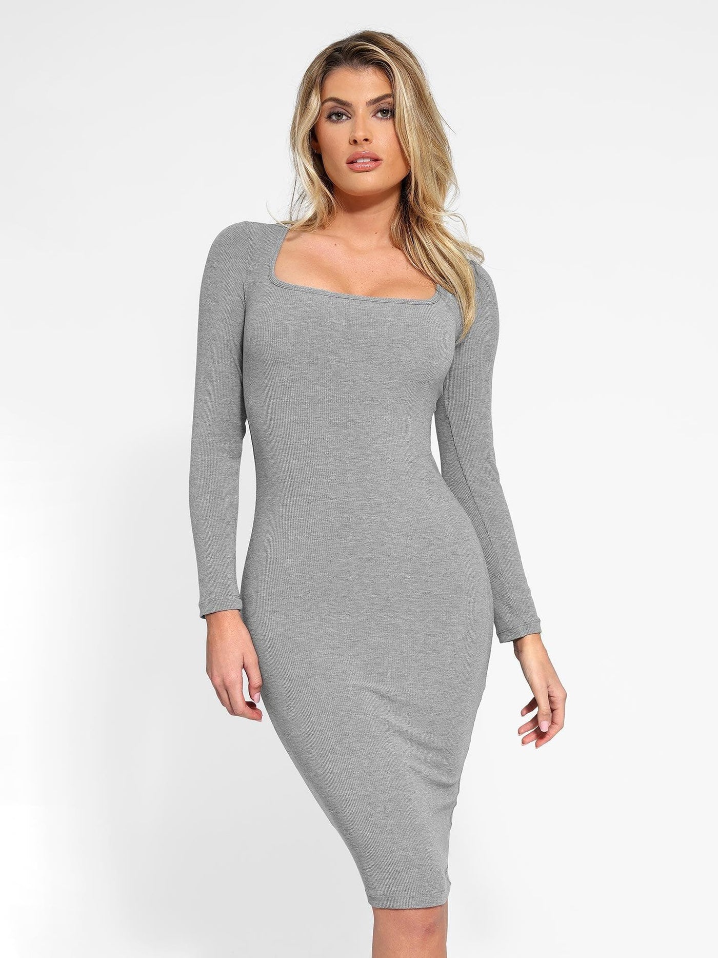 Lara - Shapewear Midikleid  mit langen Ärmeln