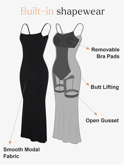 Klara - Shapewear Kleid mit integriertem Korsett und Spagethi Trägern