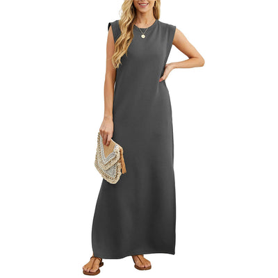 Stella™ - Minimalistisches Maxikleid mit Seitenschlitzen