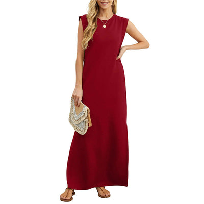 Stella™ - Minimalistisches Maxikleid mit Seitenschlitzen