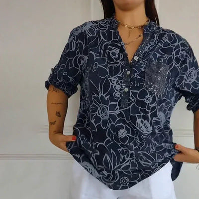 TILDA - LOCKERE BEDRUCKTE BLUSE