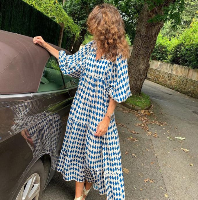 Bella™ - Mediterranes Maxikleid mit V-Ausschnitt
